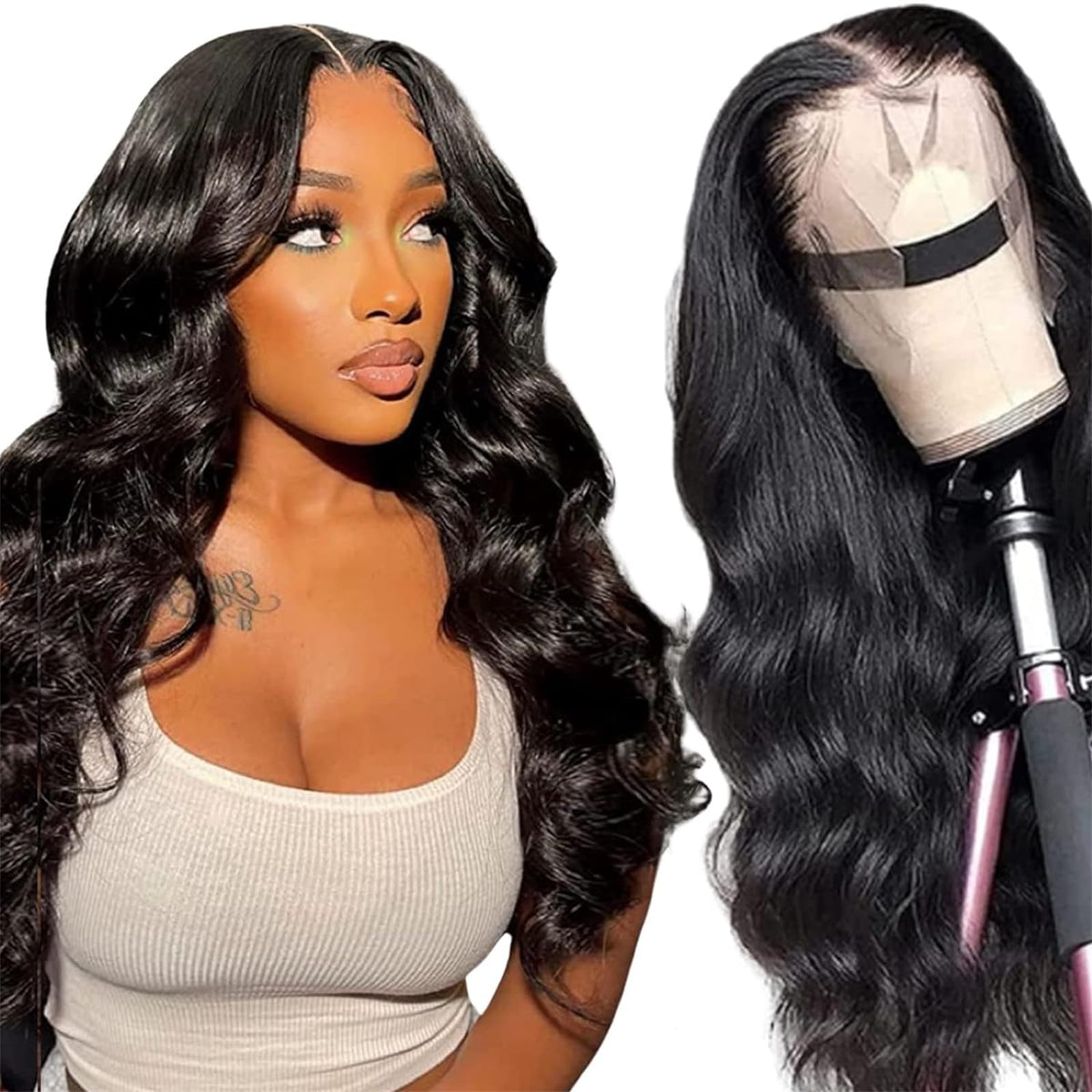 MUZOJET baby hair detail enhances a natural hairline
