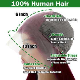 MUZOJET lace front wig 13x6 offers versatile parting and styling options