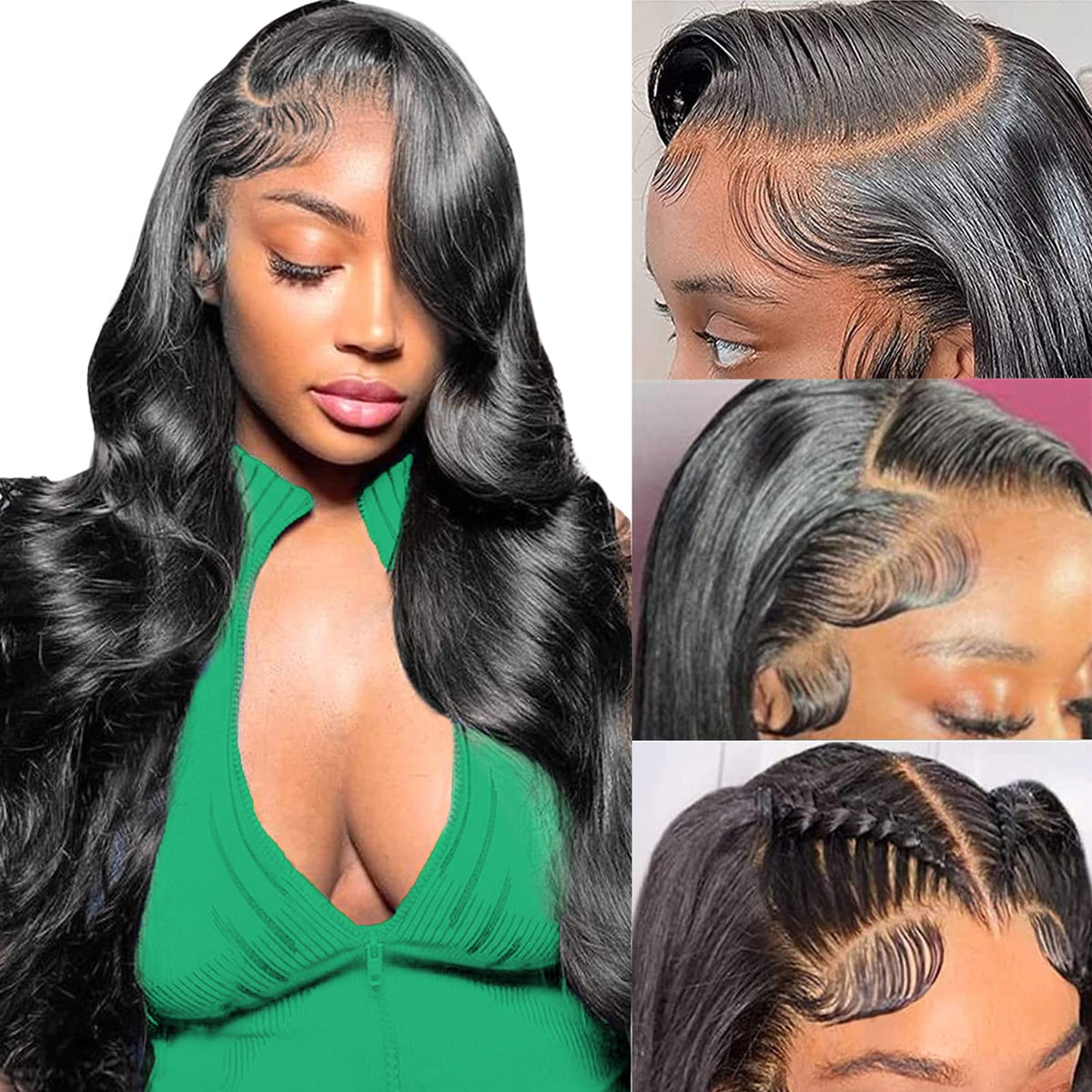 MUZOJET 13x6 lace front wig with natural parting for versatile styling
