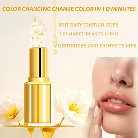 MVC ph-reactive shade-change closeup demonstrates dynamic color on natural lip tone