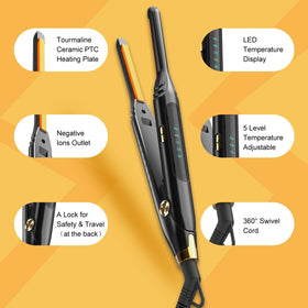 Mvxitanny mini flat iron near edge styling for pixie cuts