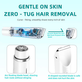 MWAKCM bikini trimmer cleaning brush and guard included.