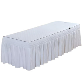 MWNAGO massage table skirt with hole for a clean, professional spa setup.