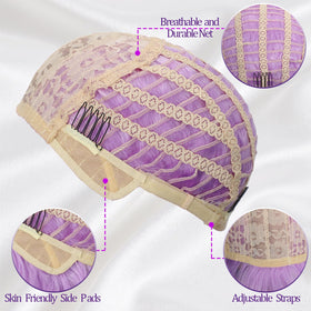 Mxayhnajxl party and Halloween wig in vibrant purple for standout looks.