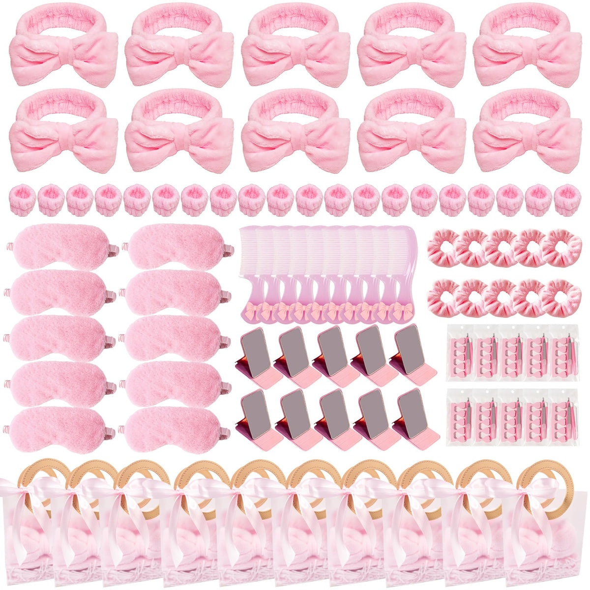 MXQHXZSX pink spa headband set for comfortable skincare routines.