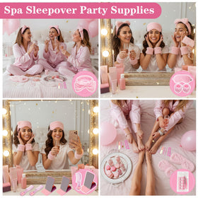 MXQHXZSX pink storage bags keep spa party essentials organized.