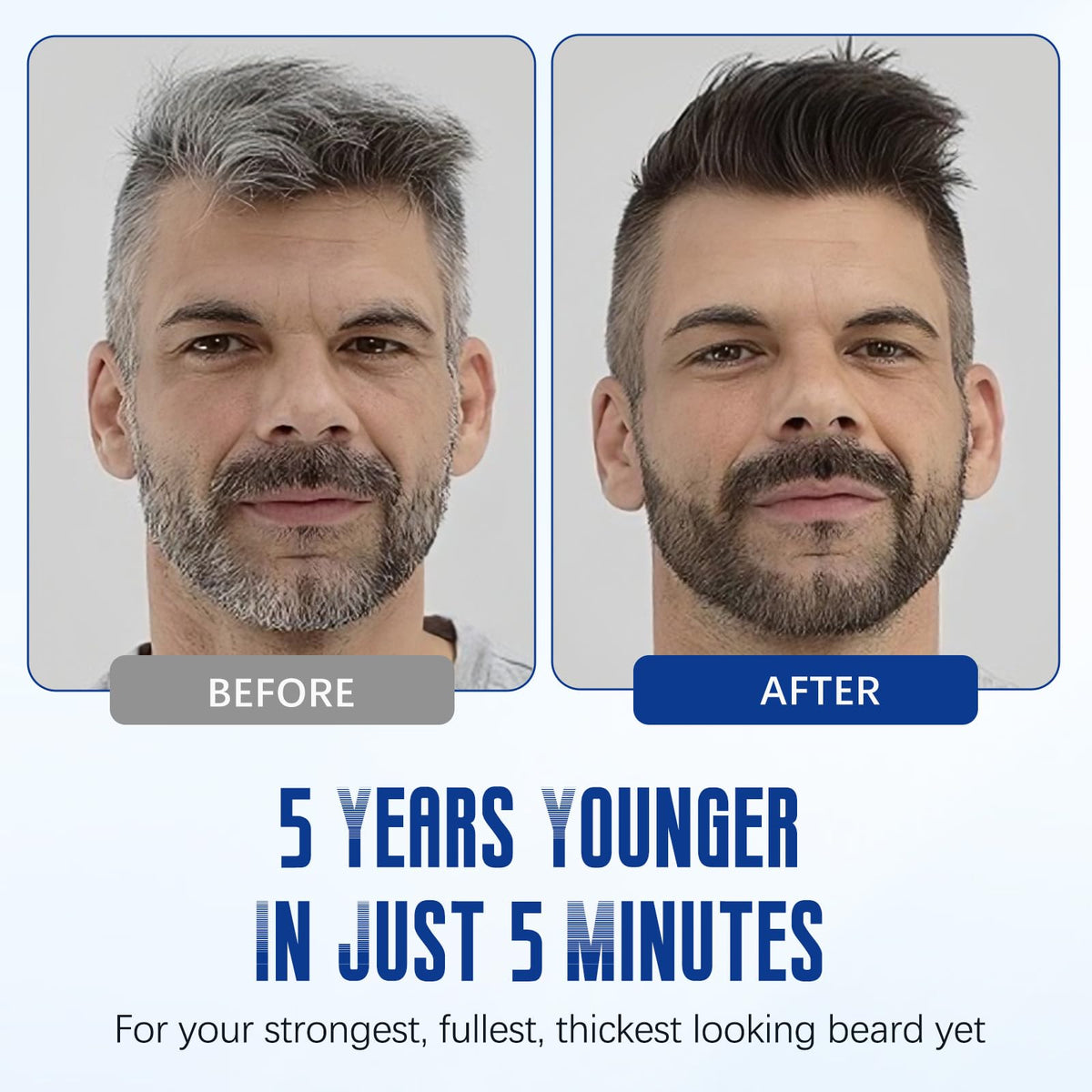 Mxvbaty beard dye shampoo 3in1 5-minute timer for fast color