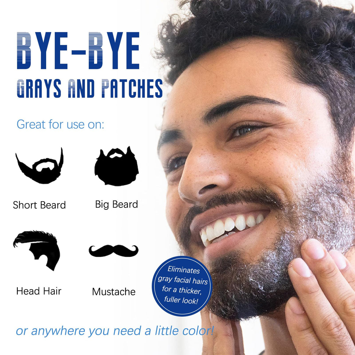 Mxvbaty beard dye shampoo 3in1 packaging box ready to use