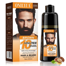 Mxvbaty beard dye shampoo bottle pour for quick gray coverage in the shower