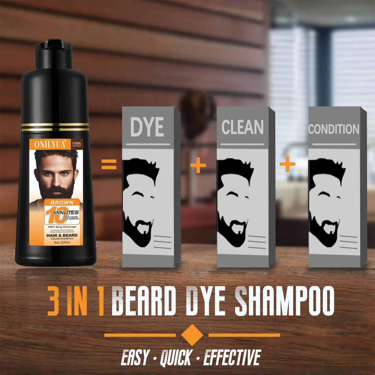 Mxvbaty beard dye shampoo color coverage reveals a fuller beard look