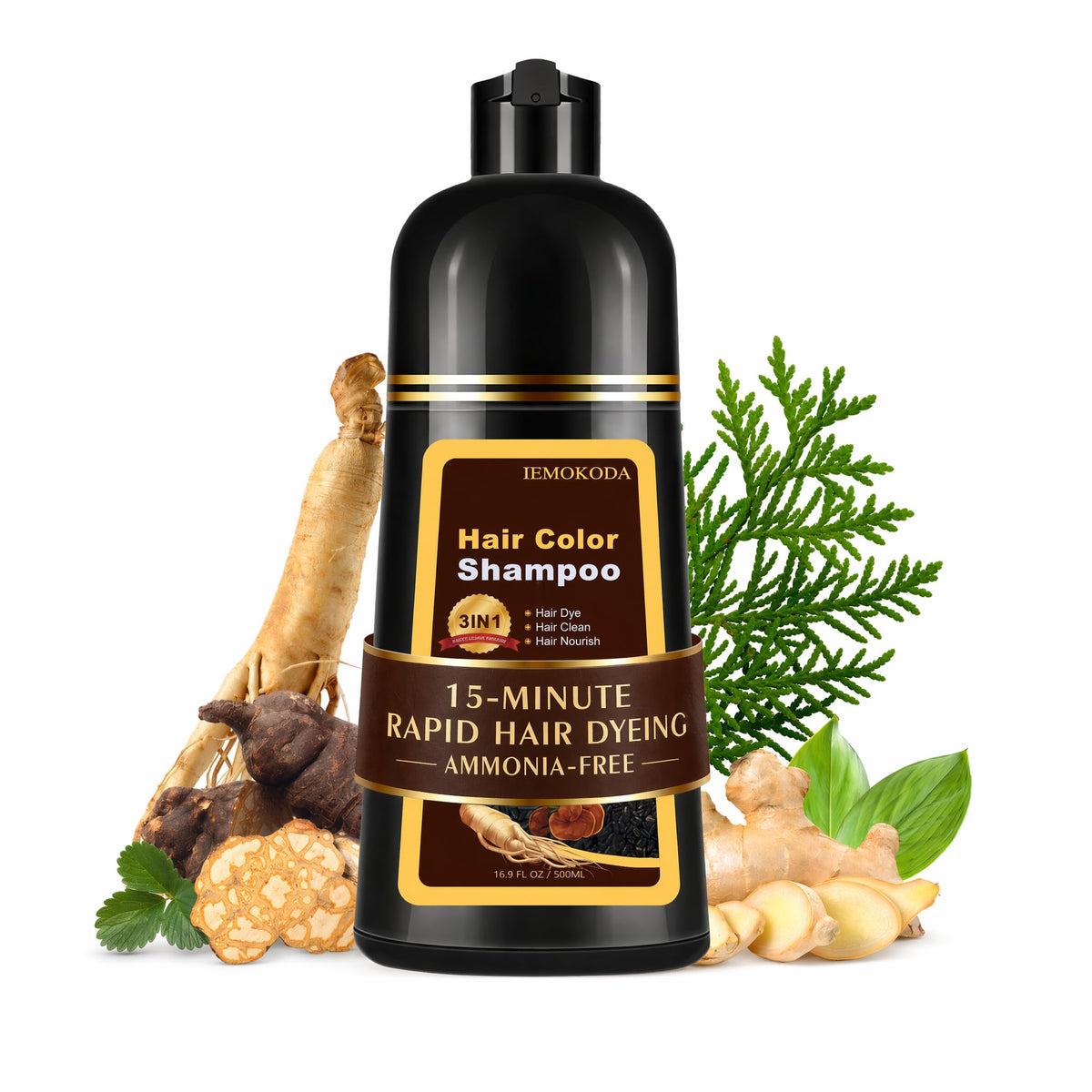 Mxvbaty Light Brown Hair Dye Shampoo application process shows quick salon-like results.