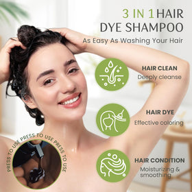 Mxvbaty Light Brown Hair Dye Shampoo plant-powered conditioning nourishes while coloring.