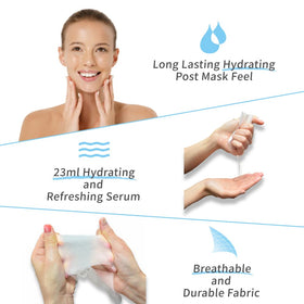 My Beauty Diary Black Pearl Brightening Mask serum detail on skin after use.