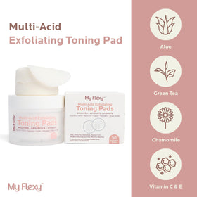 My Flexy 50-count pre-soaked pads for a convenient, mess-free routine.