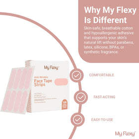My Flexy Face Tape Strips soft cotton texture for skin-friendly wear.