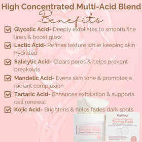 My Flexy kojic acid and vitamin C brightening pad for radiant skin.