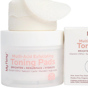 My Flexy toning exfoliating face pad pack for smoother skin and refreshed appearance.