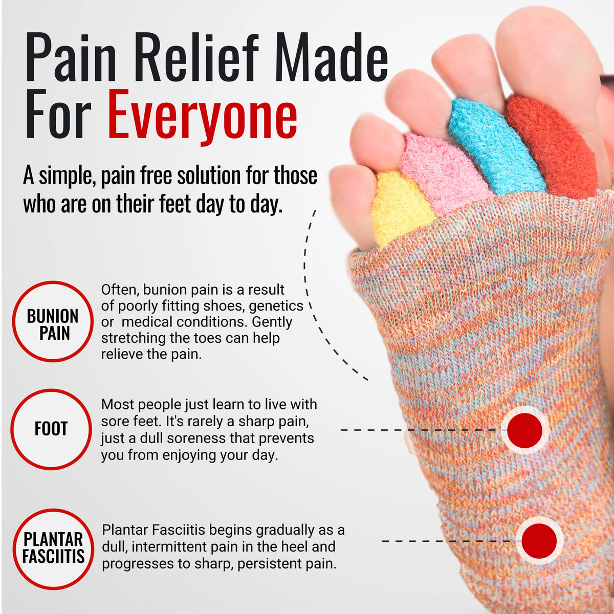 My Happy Feet sock helping bunions and toe alignment during daily activities