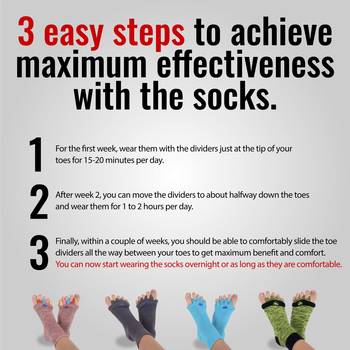 My Happy Feet socks available for men and women in three sizes