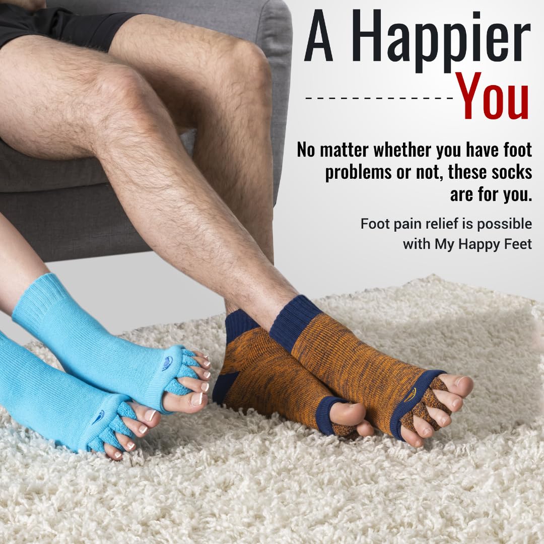 My Happy Feet toe separators worn while sleeping for relaxed feet