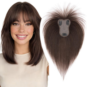 MY-LADY hair topper lace base close-up for seamless blend with natural hair