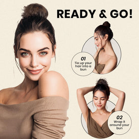 MY-LADY messy bun two-piece styling for extra volume and secure fit