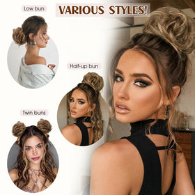 MY-LADY real-hair bun accessory ideal for events and parties.