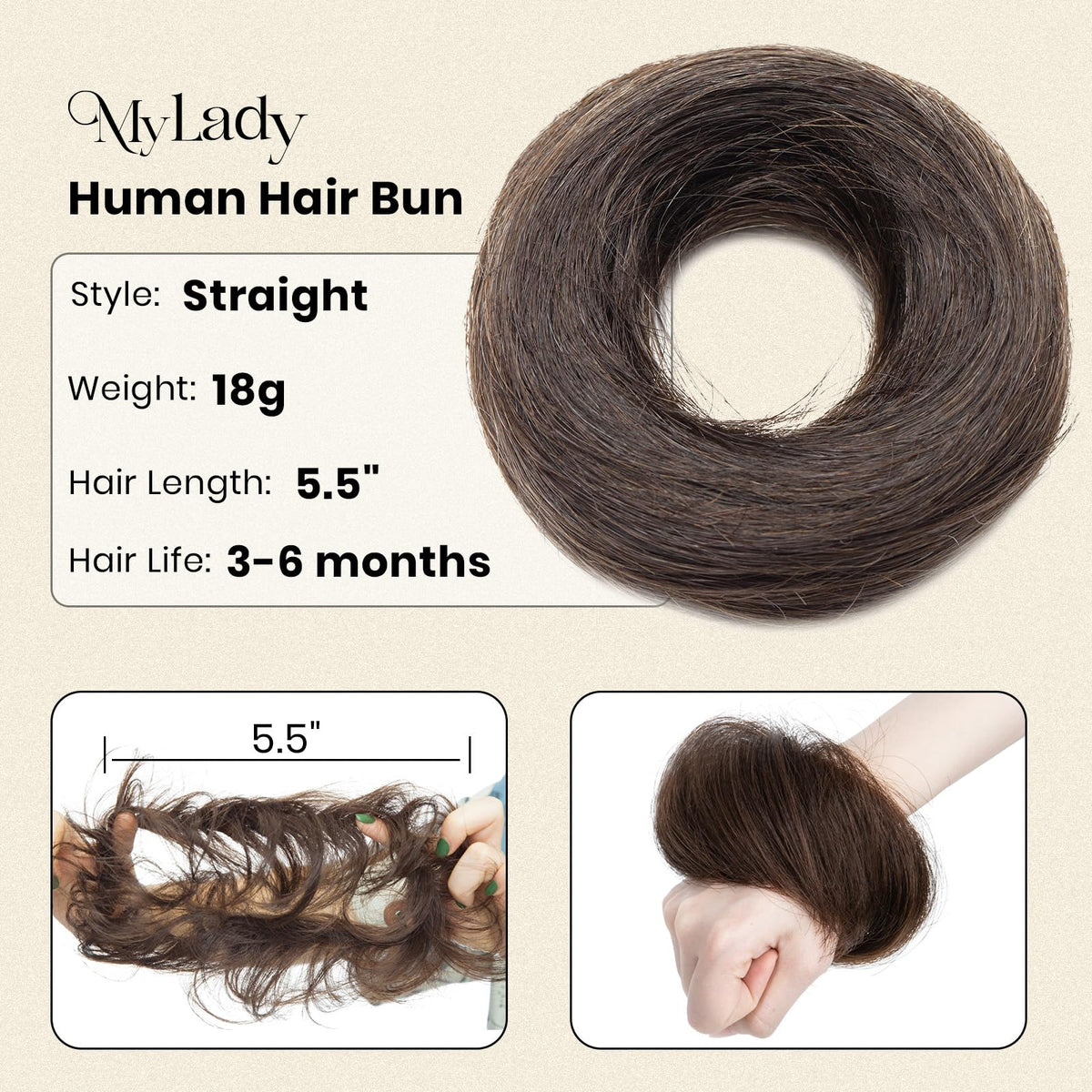MY-LADY tousled updo extension adds natural texture for versatile styling.