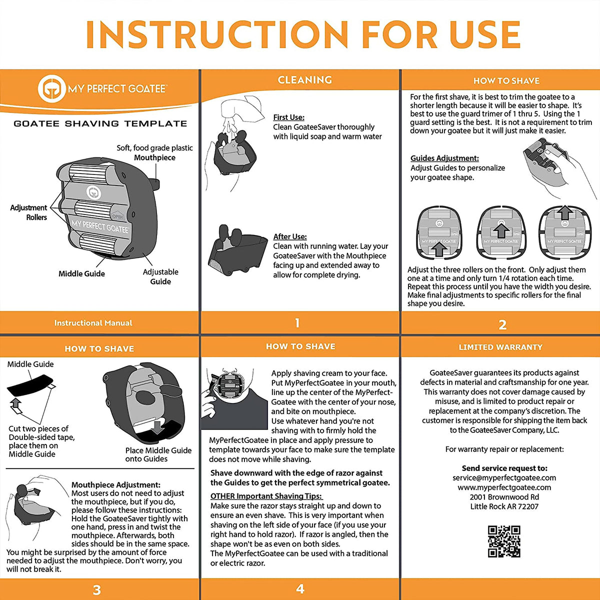 My Perfect Goatee goatee shaper template razor-compatibility enables versatile tool use.