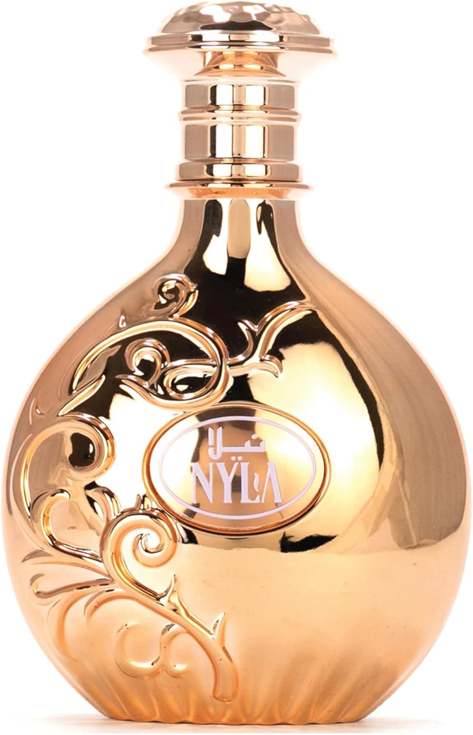 Nyla EDP gift box in white and gold enhances premium presentation