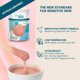 My Skin WAX hypoallergenic rosin-free formula reduces irritation