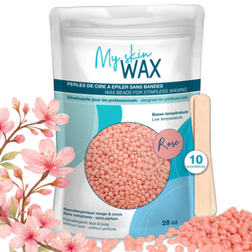 My Skin WAX stripless beads melting in warmer for smooth waxing results