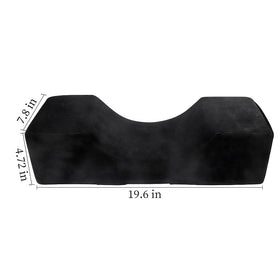 Myaokue-up plush velvet pillow keeps tools within reach via side pockets.