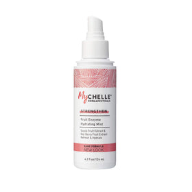 MyChelle Fruit Enzyme Hydrating Mist bottle refreshing the complexion with lasting moisture