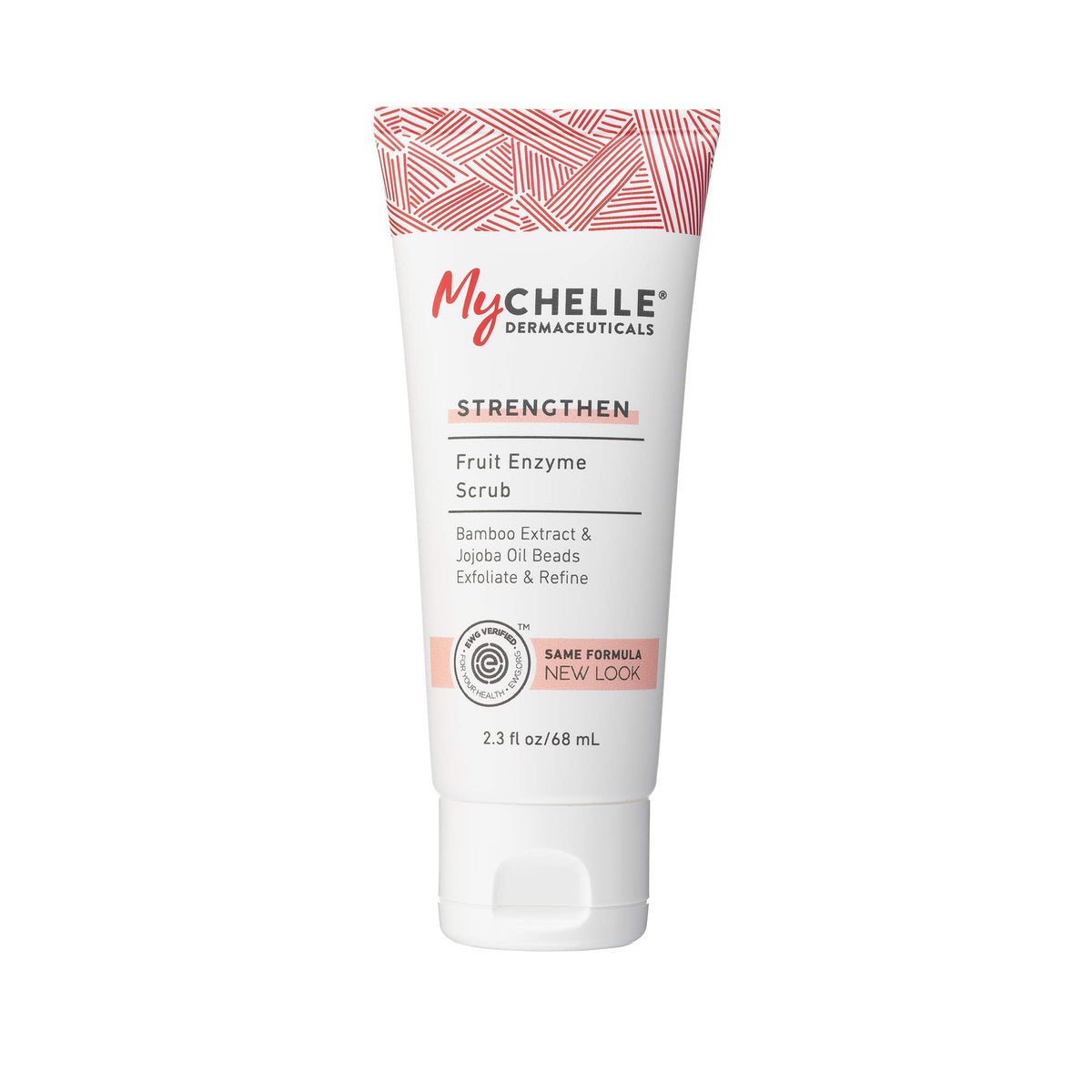 MyCHELLE Fruit Enzyme Scrub bottle — gentle cleanser for radiant skin
