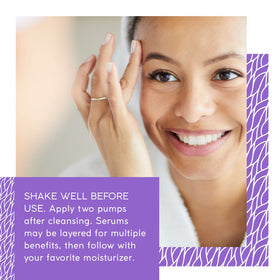 MyCHELLE G2 Instant Firming Serum pump-dispense shows quick absorption for daily skincare.