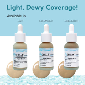 MyCHELLE Medium/Dark 3-in-1 Serum hand-application demonstrates easy daily use.