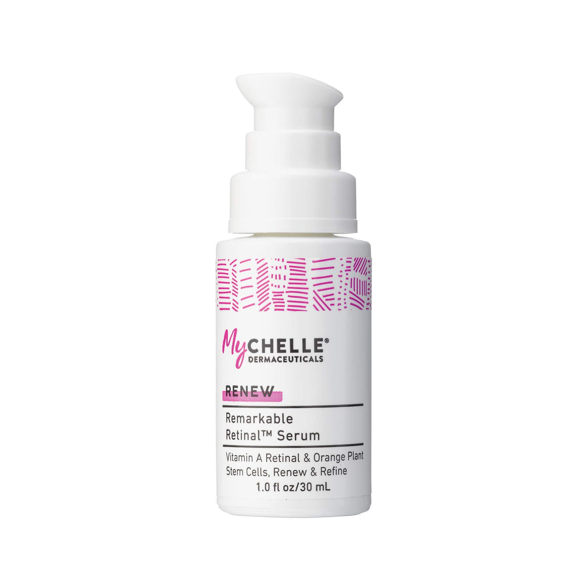 MyChelle Remarkable Retinal Serum bottle on a vanity for smoother skin.