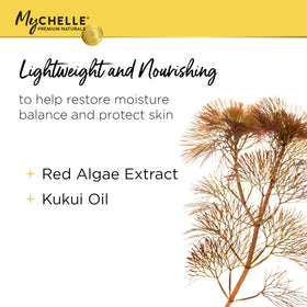 Spreading MyCHELLE Solar Defense SPF 30 on skin to show creamy, nourishing texture.