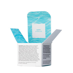 MyChelle Ultra Hyaluronic Eye Gel label highlights dermatologist-tested status for sensitive skin.