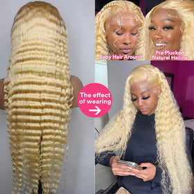 MYDIVA 613 deep wave wig back length 30 inches for dramatic look