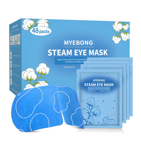 MYEBONG steam eye mask activation shows quick self-heating for relaxation