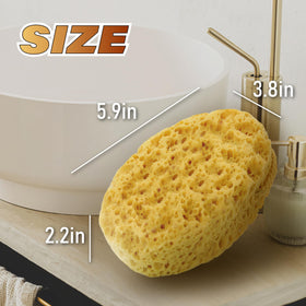MyHomeBody foam loofah delivers soft exfoliation for smoother skin during showers.