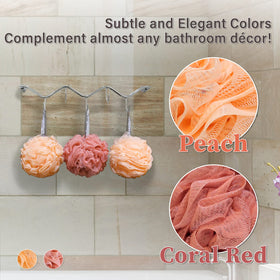 Close-up of myHomeBody loofah sponge texture showing premium mesh for gentle exfoliation.