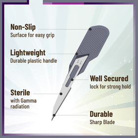 MyMed dermaplane razor used on skin suggesting smooth prep before makeup.