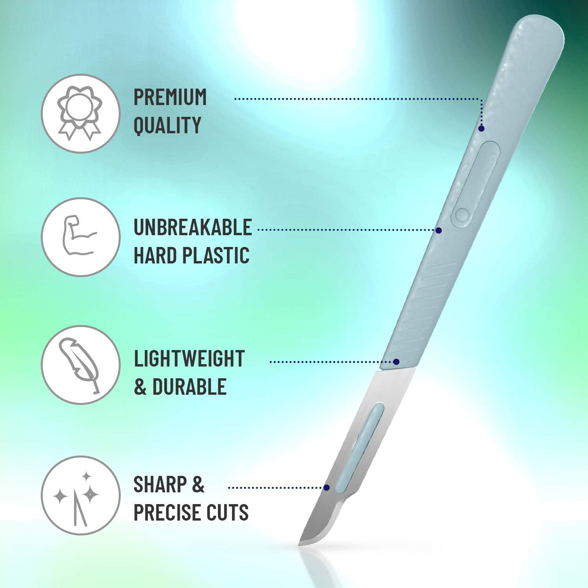 MyMed sterile dermaplaning blades laid out for precision use