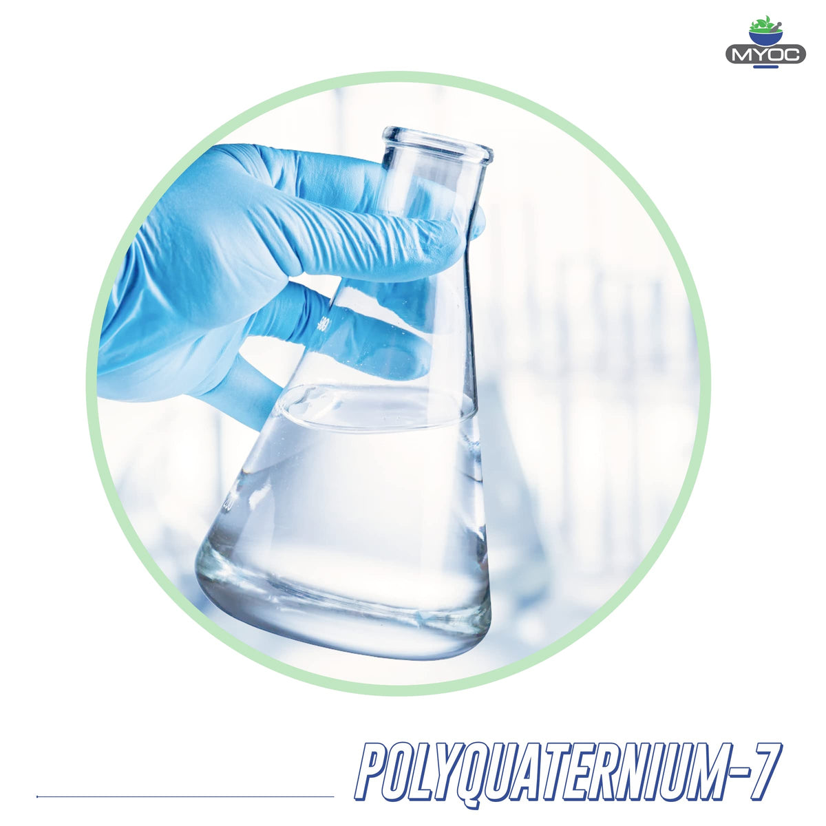 MYOC Polyquaternium-7 pour action showing precise dosing for blends