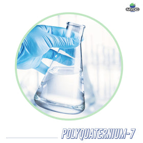 MYOC Polyquaternium-7 pour action showing precise dosing for blends