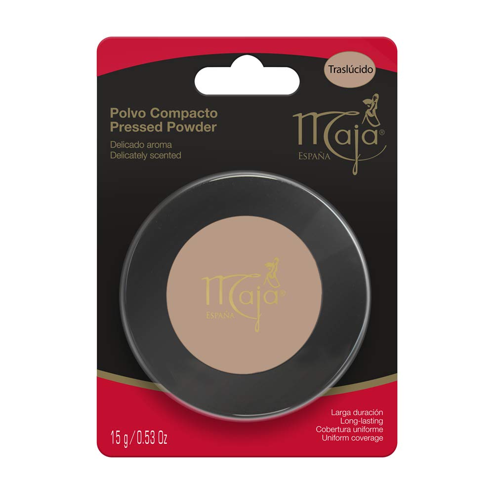 Myrurgia Maja translucent pressed powder with mirror and tassel compartment for on-the-go touch-ups