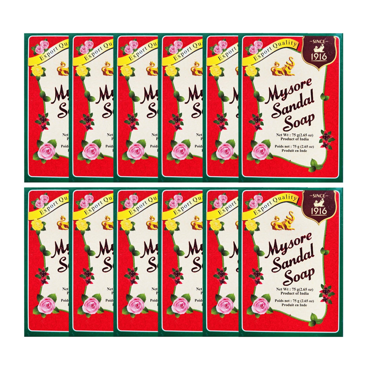 Mysore Sandal Soap 75g, close-up fragrance, aromatic scent for a soothing bath.